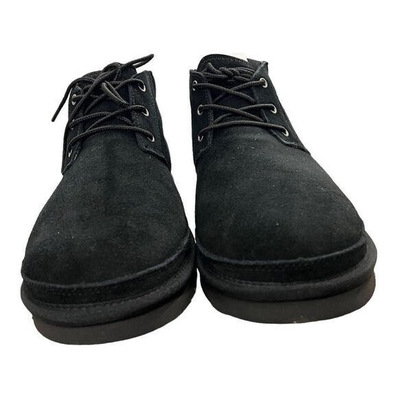 Koolaburra by UGG Women's 12 Black Suede Advay Lace-up Booties Faux Fur Lining - Picture 3 of 8